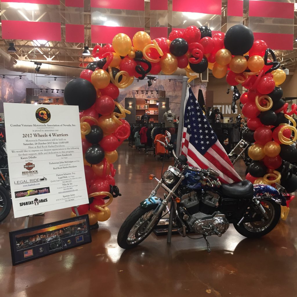 Veteran Motorcycle Balloon Arch